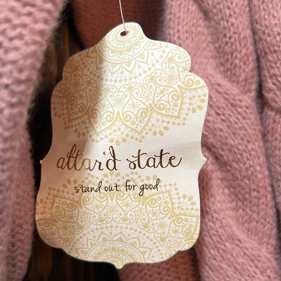 Altar'd State Pink Cable Knit Sweater - Picture 5 of 8